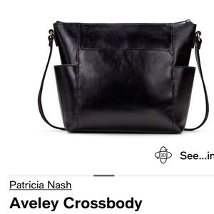 NWOT Patricia Nash black leather Crossbody bag